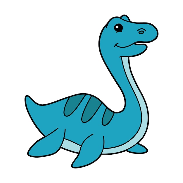 educational illustration of cute cartoon dinosaur character for children