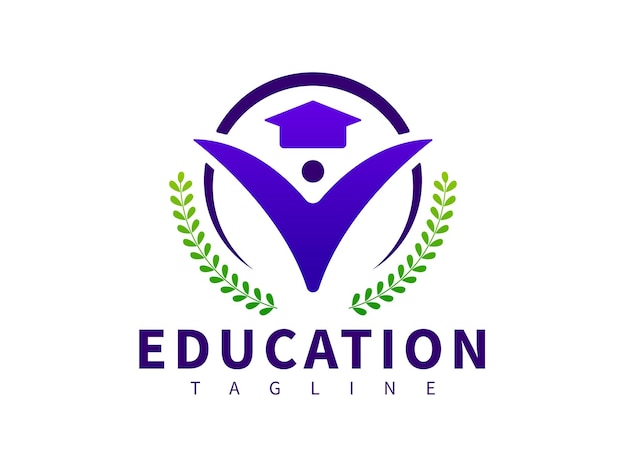 Educational logo template for school of collage