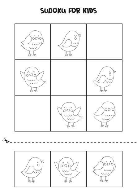 子供のためのかわいい鳥との教育数独ゲーム