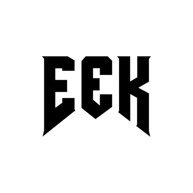 Дизайн логотипа букв EEK для технологической компании EEK дизайн логотипа черно-белая комбинация цветов EEK логотип EEK вектор EEK дизайн EEK икона EEK алфавит EEK типография дизайн логотип