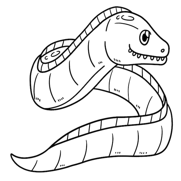 Eel Isolated Coloring Page for Kids