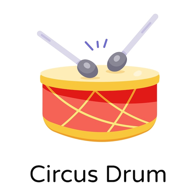 Een aanpasbaar icoon van circustrommel