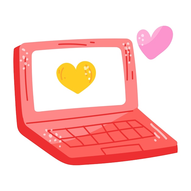 Een aanpasbare platte sticker van online dating