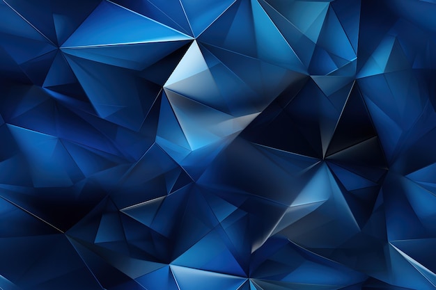 Een abstracte blauwe geometrische achtergrond 3D-weergave