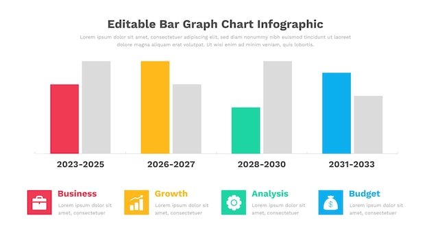 Vector een afbeelding met de infographics van het staafdiagram.