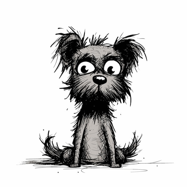 Vector een affenpinscher-hond grappige cartoon