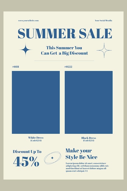 Een affiche voor een zomeruitverkoop.