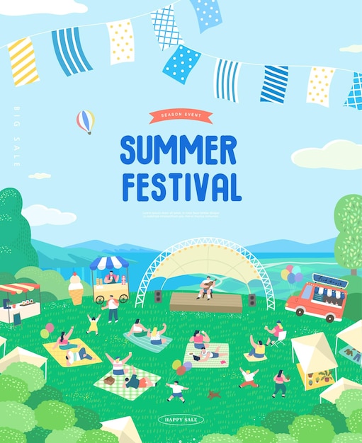 Een affiche voor het zomerfestival.