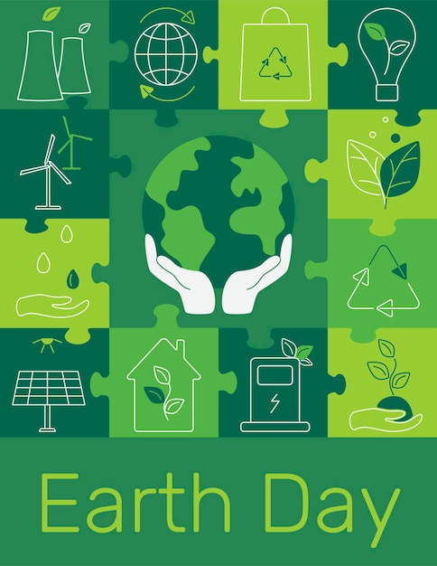 Een ansichtkaart voor de Earth Day-vakantie