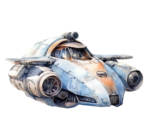 Een aquarel van een Star Wars-ruimteschip