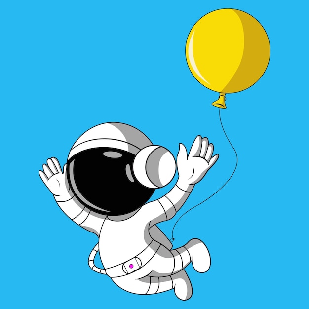 Een astronaut en een ballon
