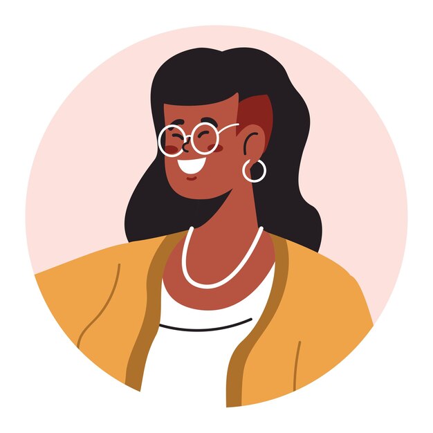 Vector een avatar pictogramillustratie van een vrouw