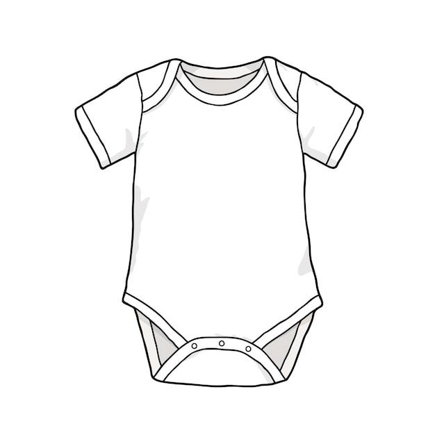 Een babykleding met een witte achtergrond a