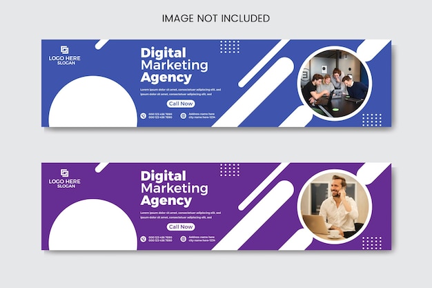 Vector een banner voor een digitaal marketingbureau