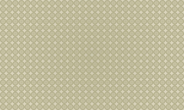 Een beige en groene stof met een geometrisch patroon.