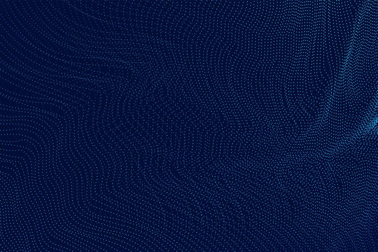 Vector een betoverende abstracte achtergrond met een wervelend patroon van blauwe punten die een gevoel van digitale energie en connectiviteit oproept