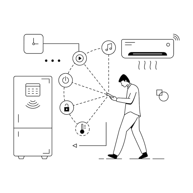 Een bewerkbare illustratie van online analytics