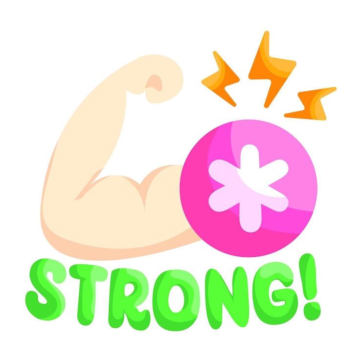 Vector een bewerkbare ontwerp sticker van biceps