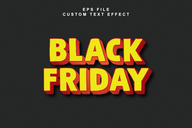 Een black friday-teksteffect met het woord zwart erop