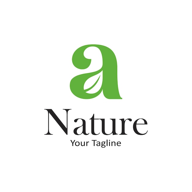 een blad illustratie typografie logo vector perfect voor natuur product salon schoonheidsproduct etc