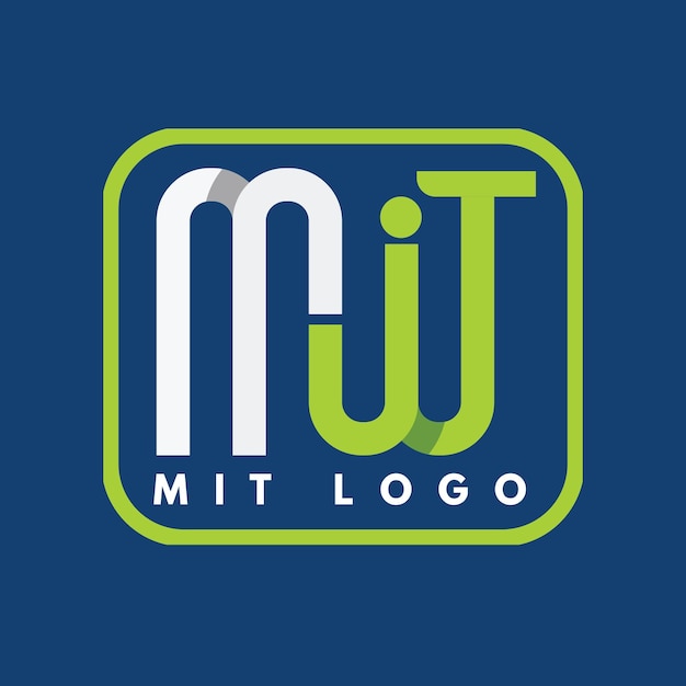 Vector een blauw en groen logo met de letter m erop