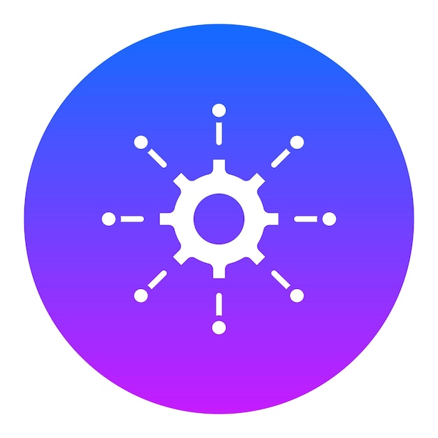 een blauw en roze cirkelvormige ontwerp met een blauwe cirkel op een witte achtergrond