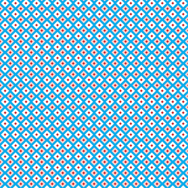 een blauw en wit patroon van vierkanten op een blauwe achtergrond