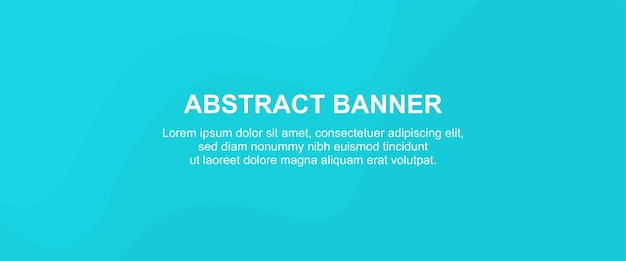 Een blauwe achtergrond met een witte tekst die abstracte banner zegt.