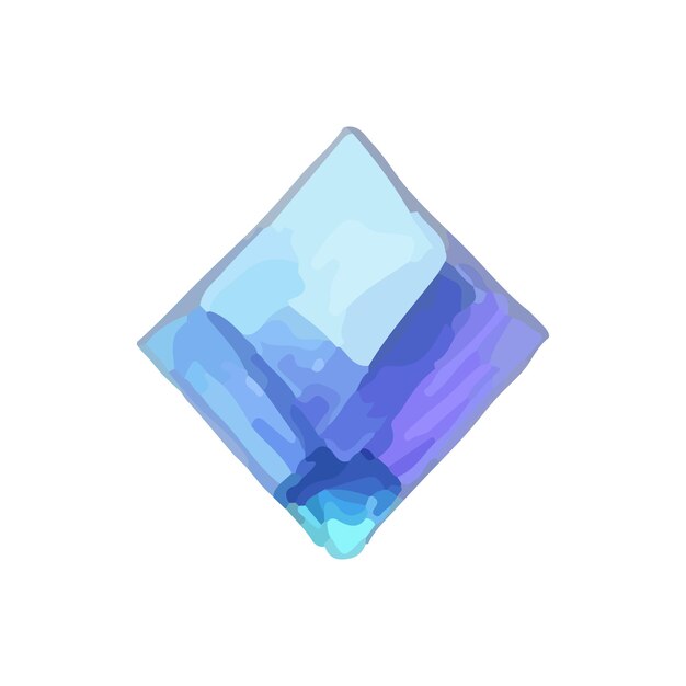 Een blauwe diamant Kristallen edelstenen vector edelsteen en juweel icoon Geïsoleerde cartoon mineraal kristal