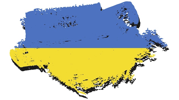 Een blauwe en gele vlag met het woord oekraïne erop