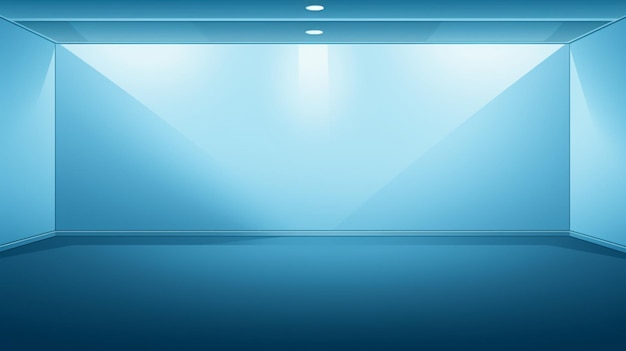 Vector een blauwe muur met een wit plafond en een blauwe achtergrond