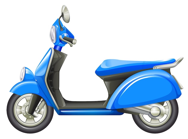 Een blauwe scooter