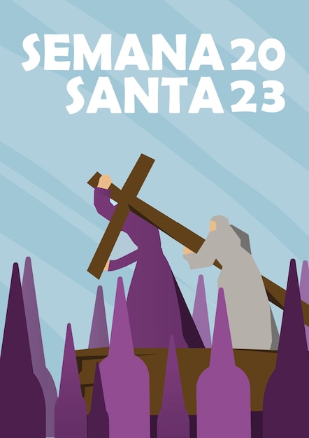 Vector een boekomslag voor de kerststal santa 23.