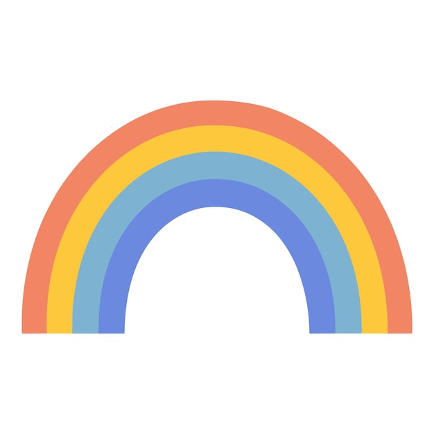 Een boho regenboog vector illustratie geïsoleerd op een witte achtergrond