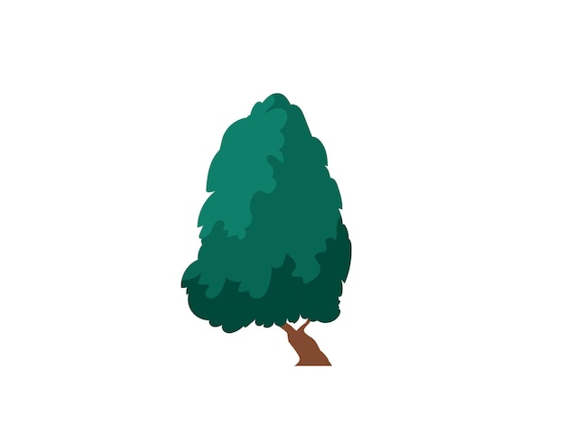 een boom met een groene boom erop