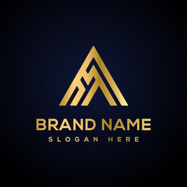 Een brief Logo Luxe Logo Gouden Logo Design