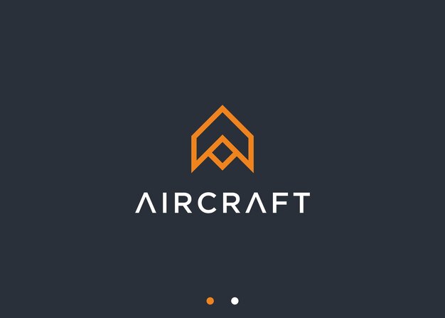 een brief met vliegtuig logo ontwerp vector silhouet illustratie