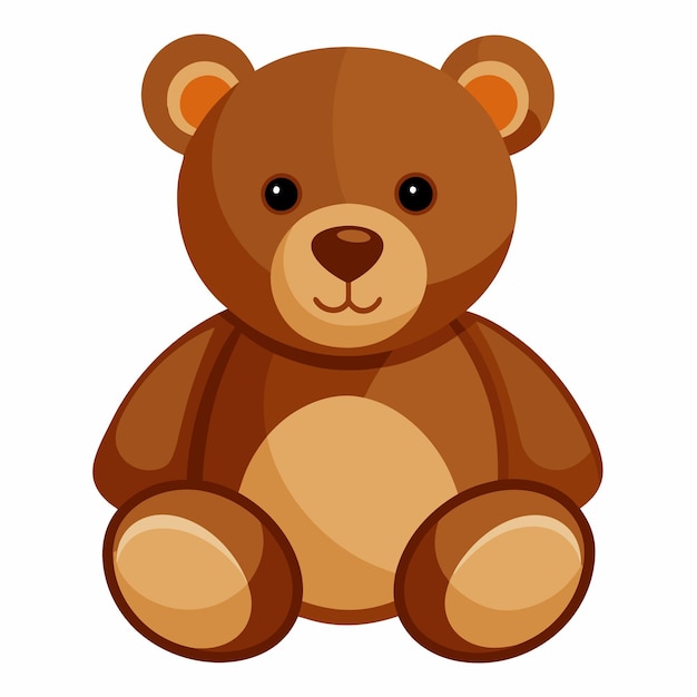 een bruine teddybeer met een bruine neus en een witte achtergrond