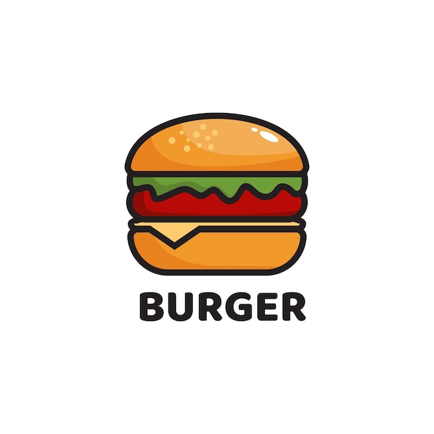 Vector een burgerlogo met het woord burger erop