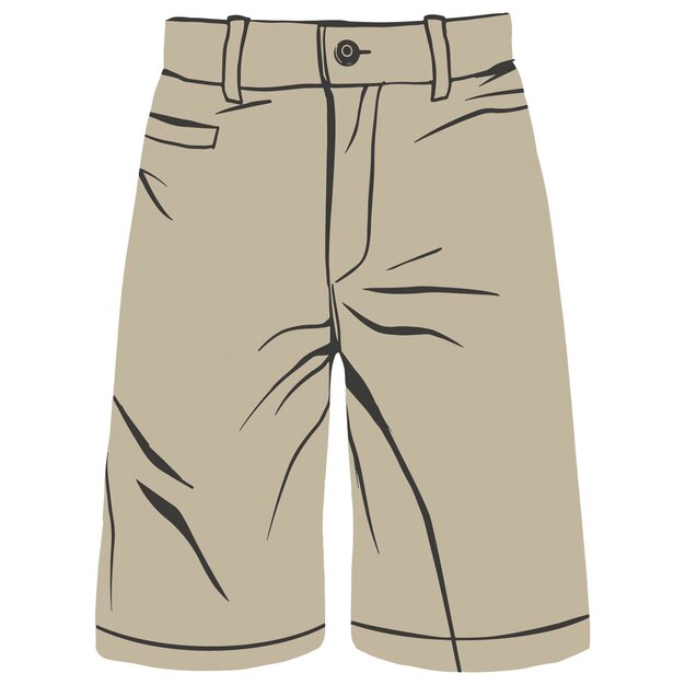 een cartoon afbeelding van een paar korte broek met een riem
