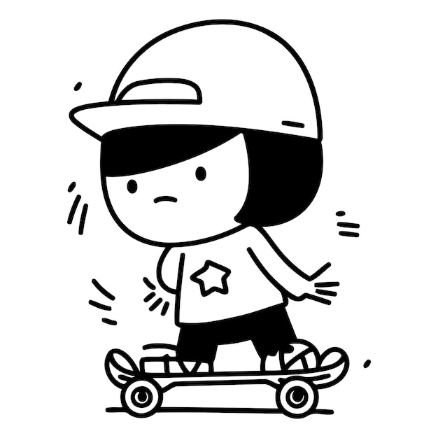 een cartoon personage op een skateboard met een cartoon karakter erop