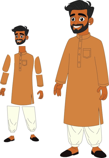 een cartoon personage van een moslim man