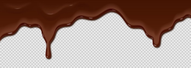 Een chocolade regen op een witte achtergrond