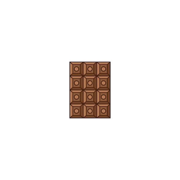 Vector een chocoladereep met een donkere achtergrond