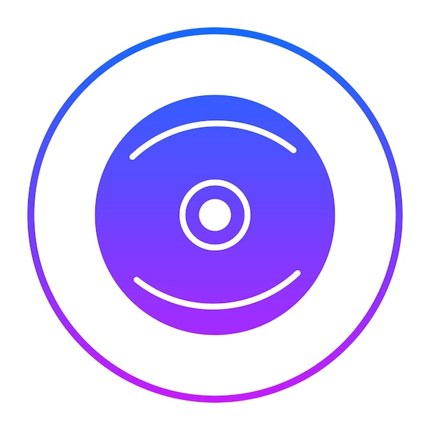een cirkel met een blauwe cirkel en een witte circle met een blauw cirkel eromheen