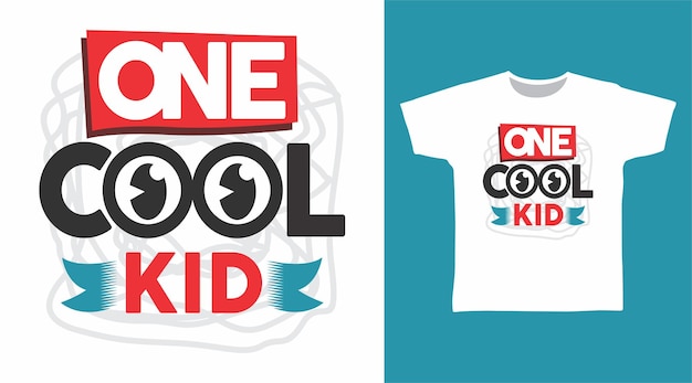 Een cool t-shirtontwerp met typografie voor kinderen