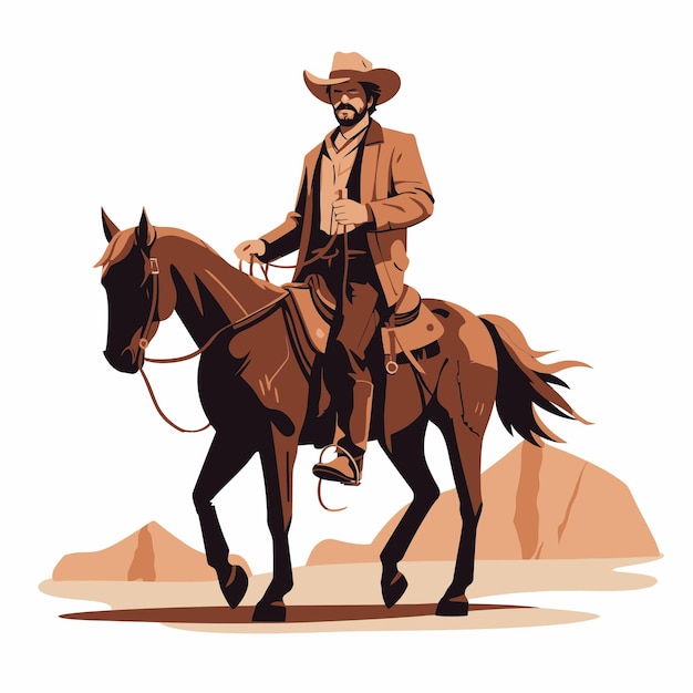 Vector een cowboy.