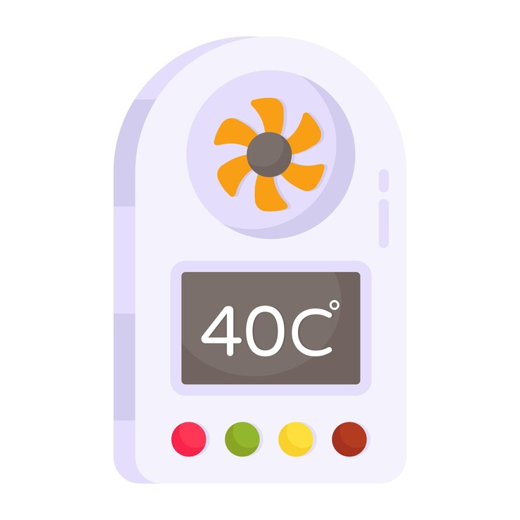 Vector een creatief ontwerp icoon van thermostaat