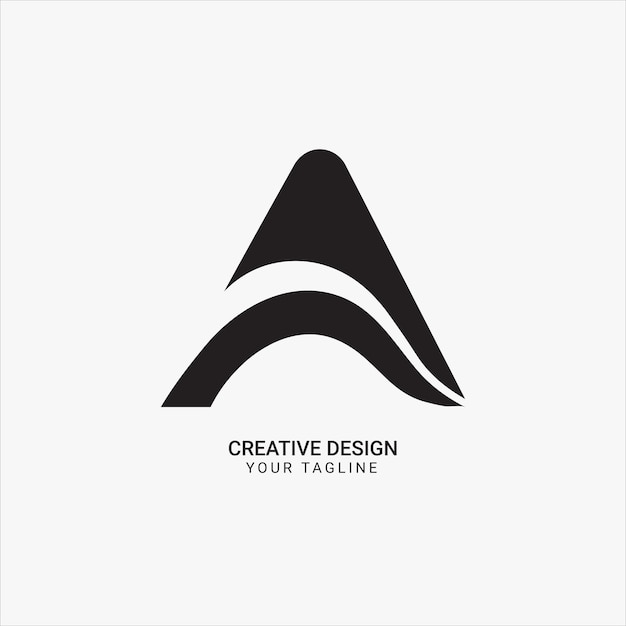 Een creatieve brief abstract vlak dynamisch elegant modern merk uniek logo ontwerp