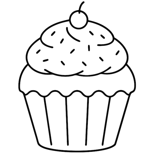 een cupcake met een stukjes glazuur erop